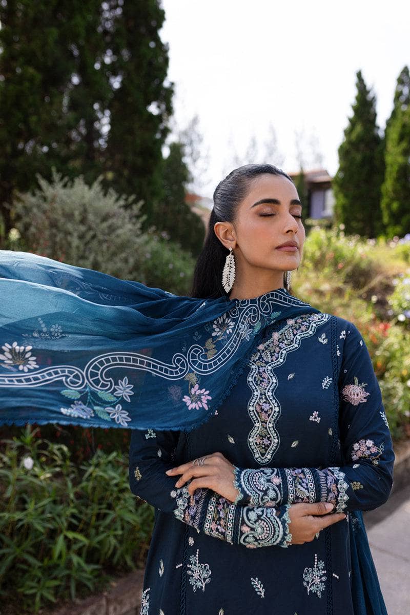 Qalamkar Q Line Lawn 25/QM-01 Bleu
