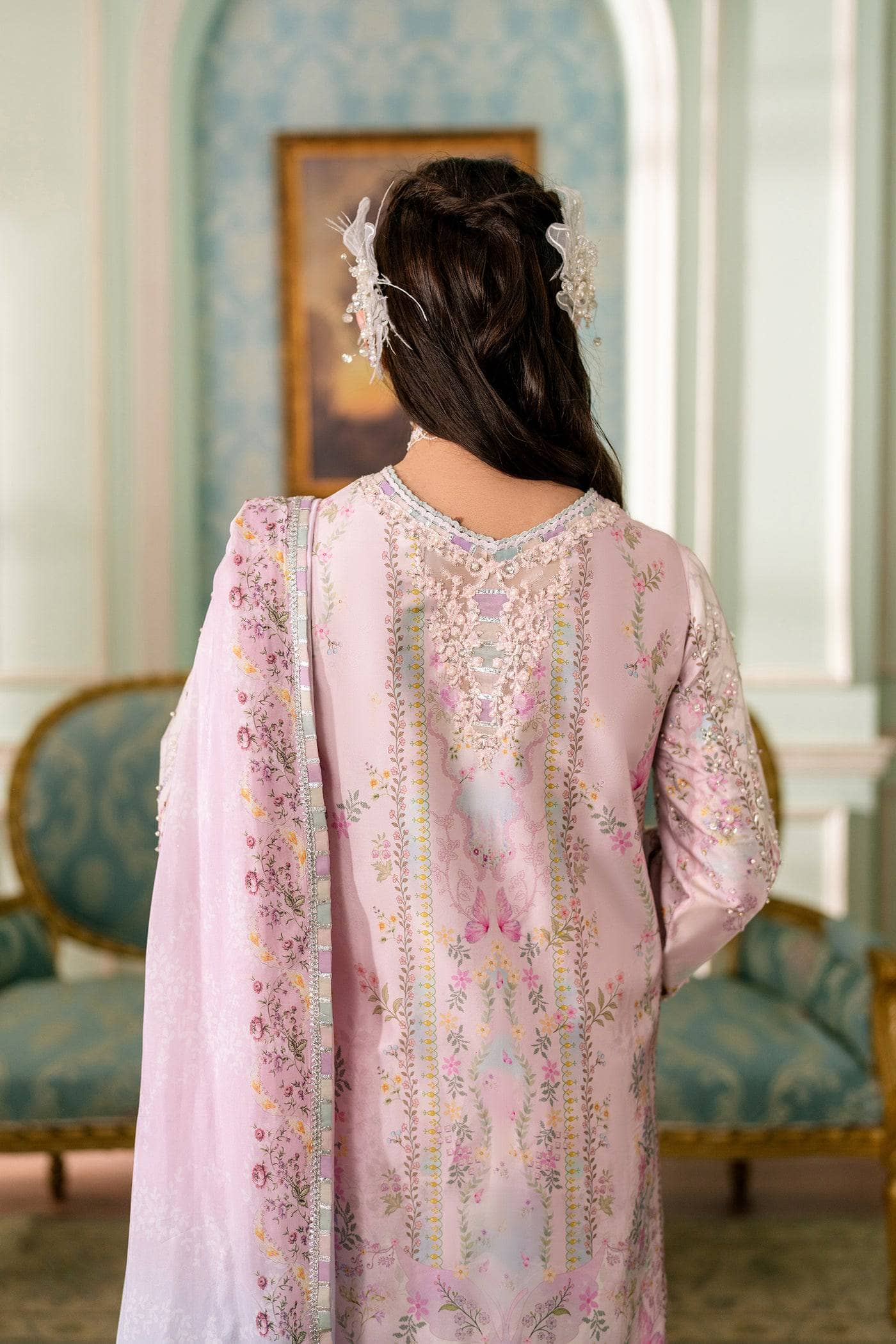 Qalamkar Luxe Charmeuse Silk 26/Hand Work/QSL-02 CALISTA