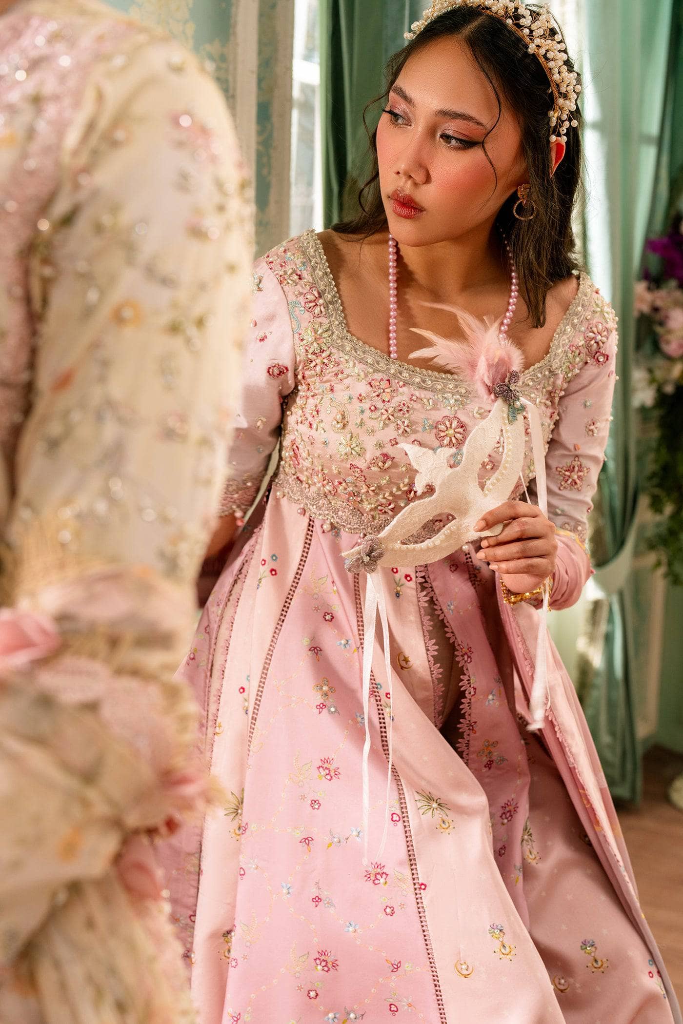 Qalamkar Luxe Charmeuse Silk 26/Hand Work/QSL-04 LARA