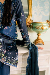 Qalamkar Luxe Charmeuse Silk 26/Hand Work/QSL-06 NERINA