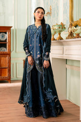 Qalamkar Luxe Charmeuse Silk 26/Hand Work/QSL-06 NERINA