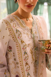 Qalamkar Luxe Charmeuse Silk 26/Hand Work/QSL-07 NOA