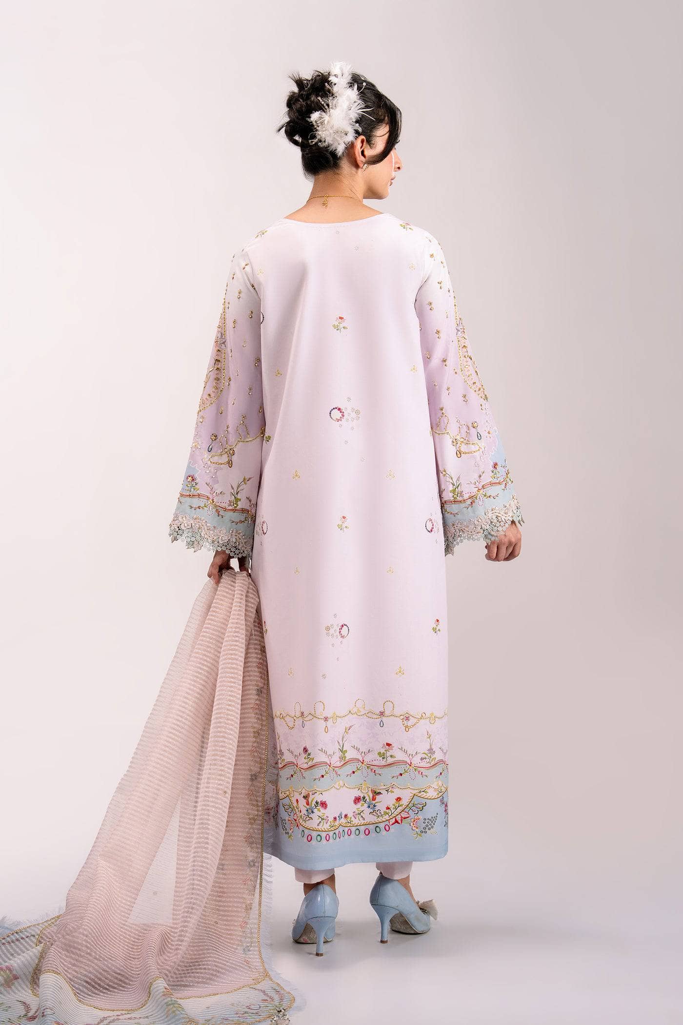 Qalamkar Luxe Charmeuse Silk 26/Hand Work/QSL-07 NOA