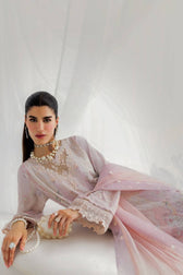Restocked/Qalamkar Luxe Silk/LK-04 MARLENE/Hand Work