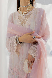 Restocked/Qalamkar Luxe Silk/LK-04 MARLENE/Hand Work
