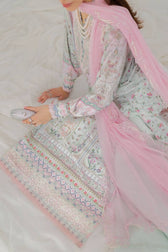 Restocked/Qalamkar Luxe Silk/LK-07 IDA/Hand Work