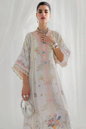 Restocked/Qalamkar Luxe Silk/LK-08 BIANCA/Kaftan