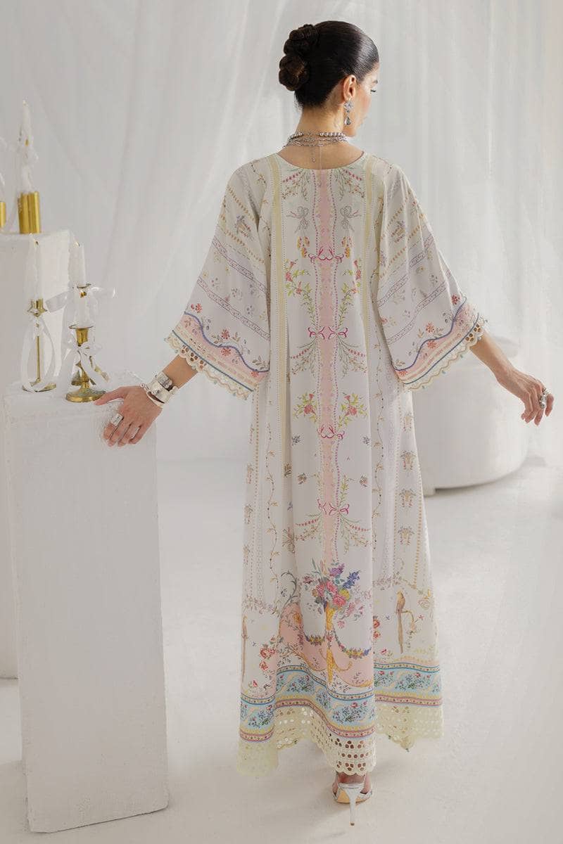 Restocked/Qalamkar Luxe Silk/LK-08 BIANCA/Kaftan