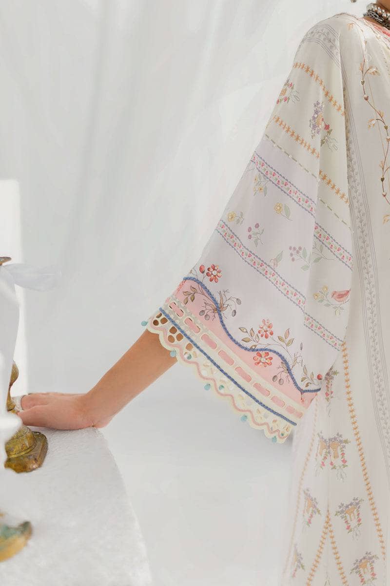 Restocked/Qalamkar Luxe Silk/LK-08 BIANCA/Kaftan