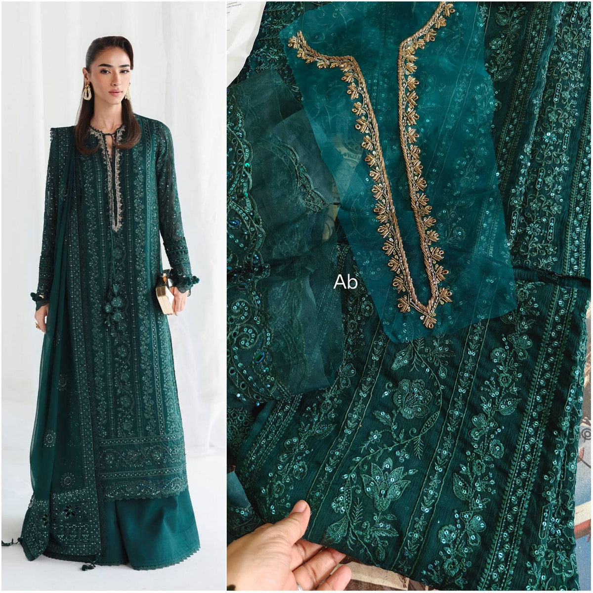 Open Pic/Hot🔥Seller/Qalamkar Chiffon Festive Formals 26/