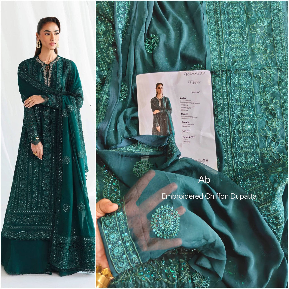 Open Pic/Hot🔥Seller/Qalamkar Chiffon Festive Formals 26/