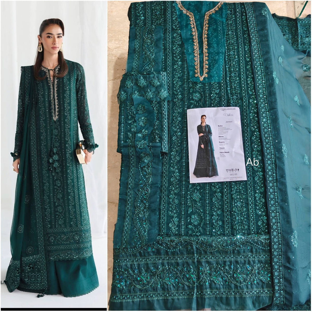 Open Pic/Hot🔥Seller/Qalamkar Chiffon Festive Formals 26/