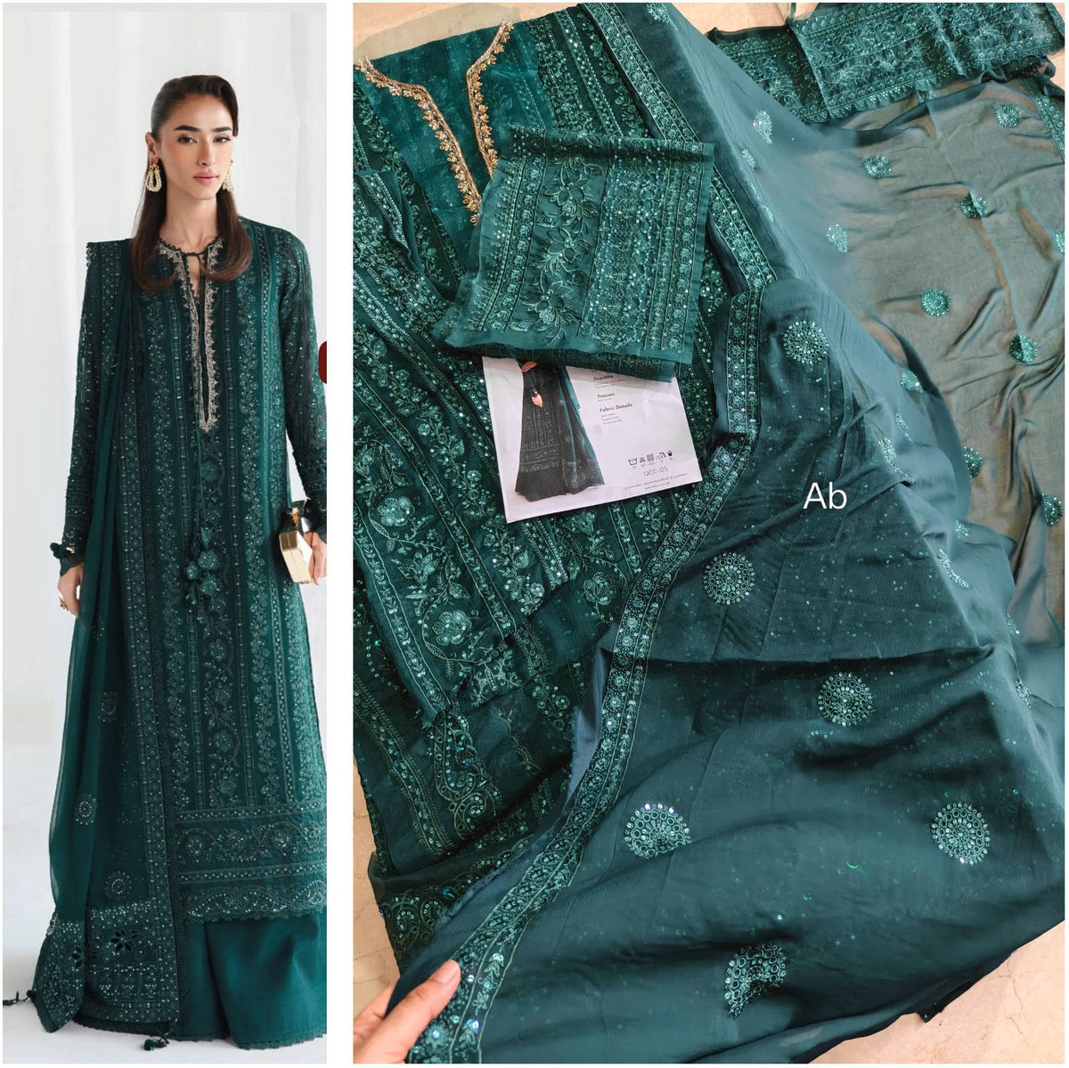 Open Pic/Hot🔥Seller/Qalamkar Chiffon Festive Formals 26/