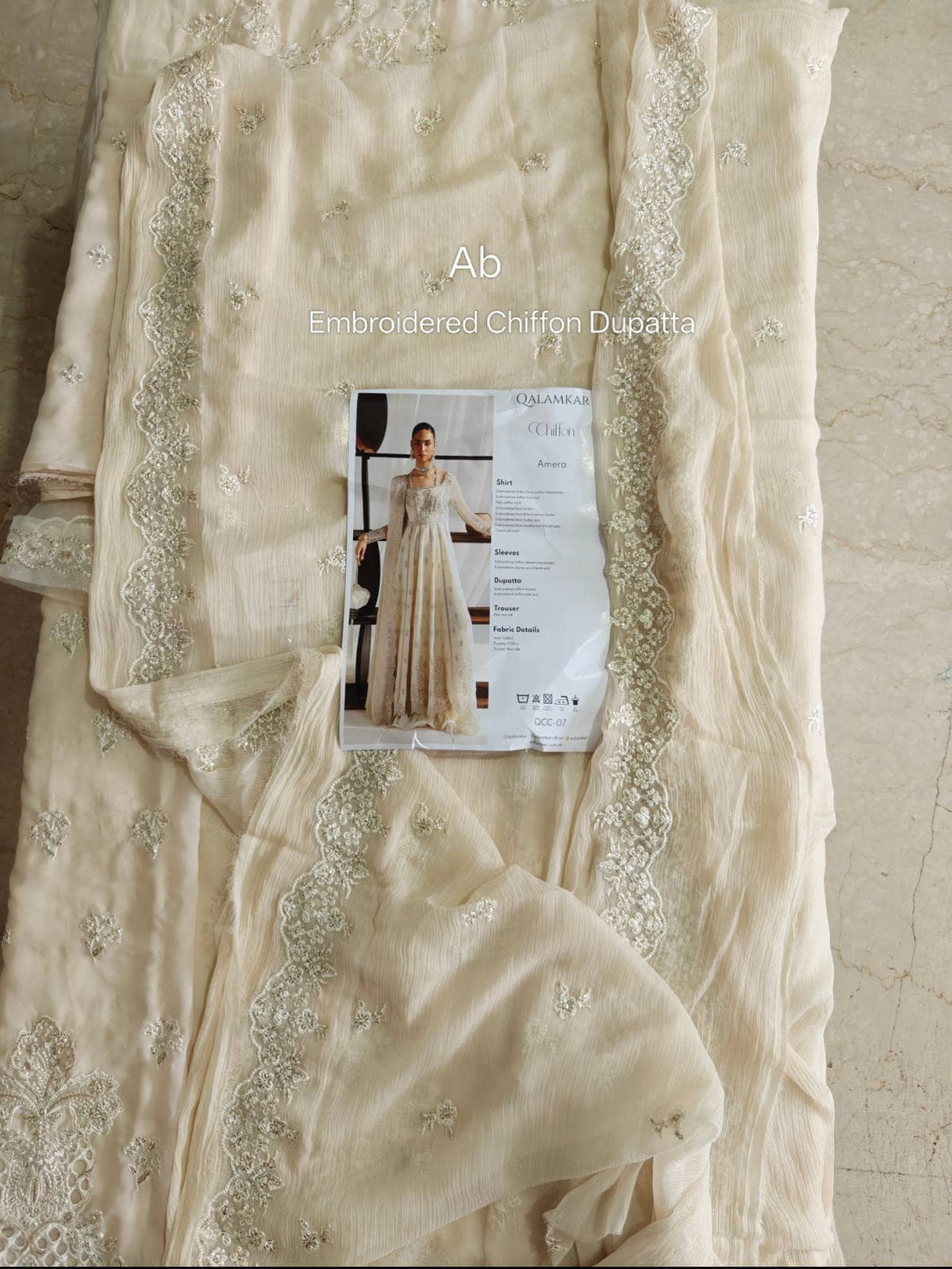 Open Pic/Hot🔥Seller/Qalamkar Chiffon Festive Formals 26/QCC-07 AMERA