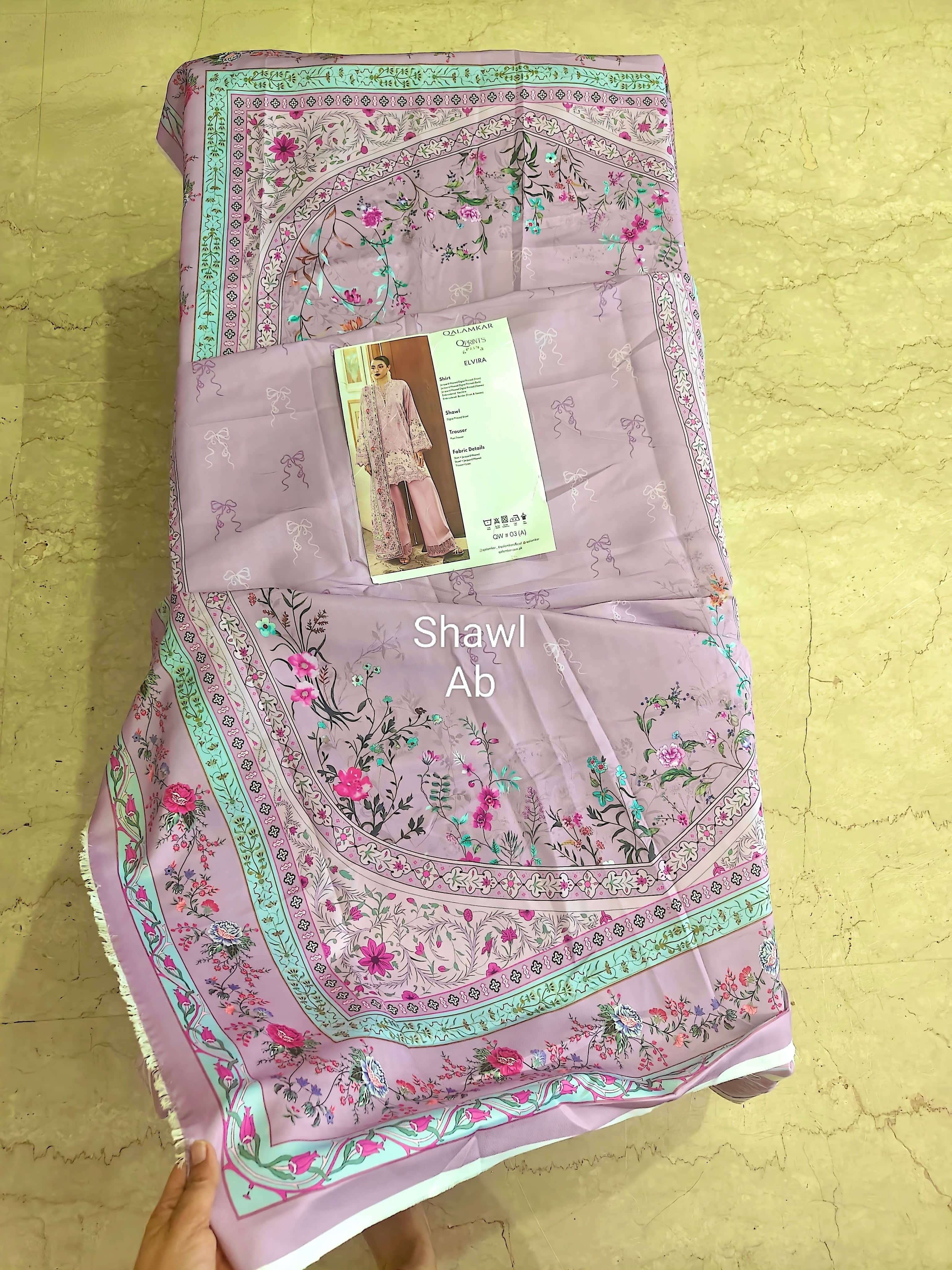 Qalamkar Q Print open pics Open Pic/Qalamkar Q Print Fall 25/QW-03 (A) ELVIRA
