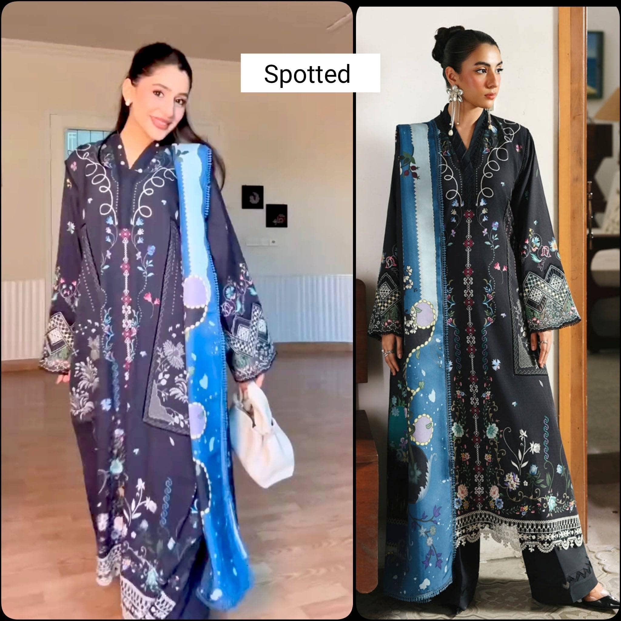 Qalamkar Q Print spotted Spotted in Qalamkar Q Print Fall 25/25/QW-06 (B) SKYE