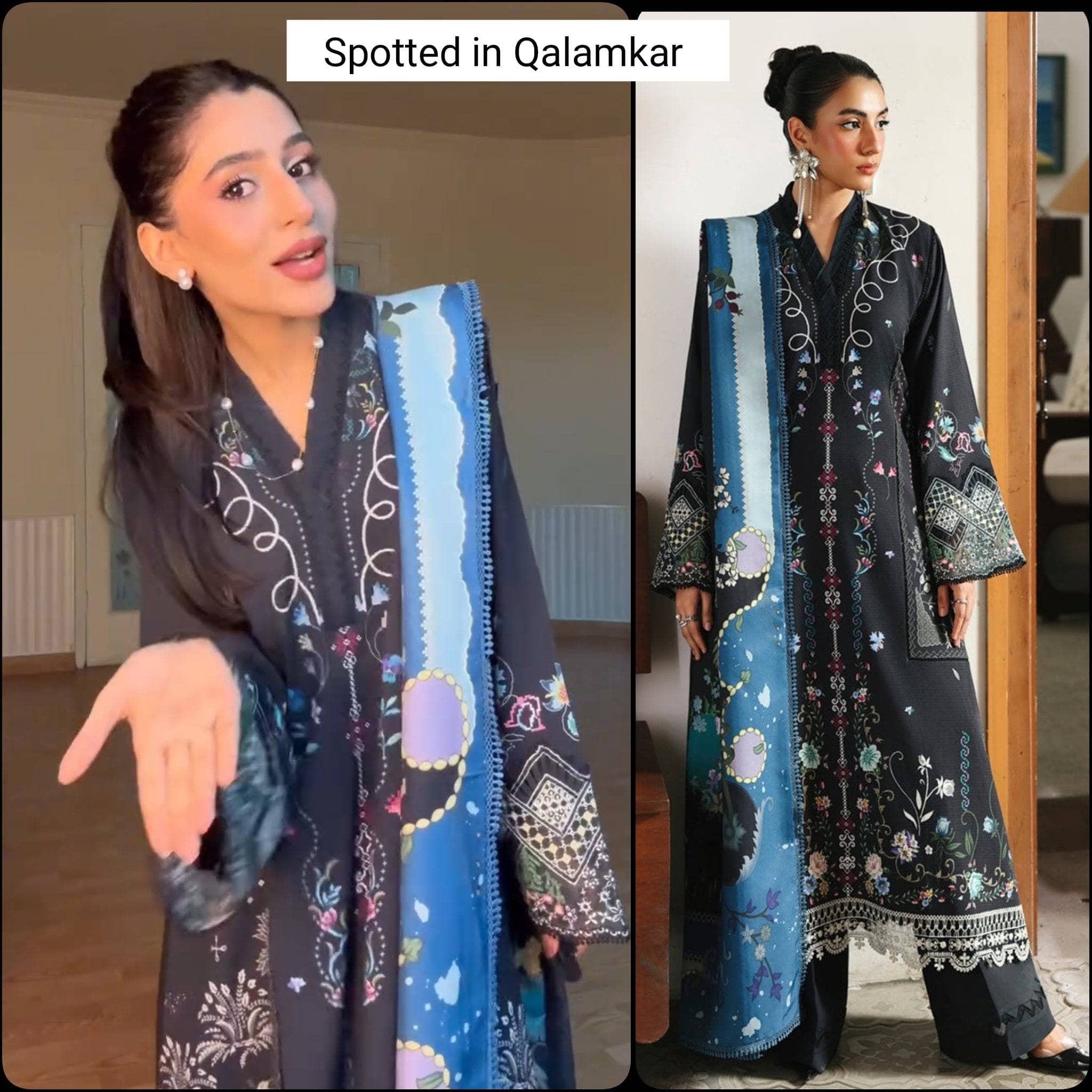 Qalamkar Q Print spotted Spotted in Qalamkar Q Print Fall 25/25/QW-06 (B) SKYE