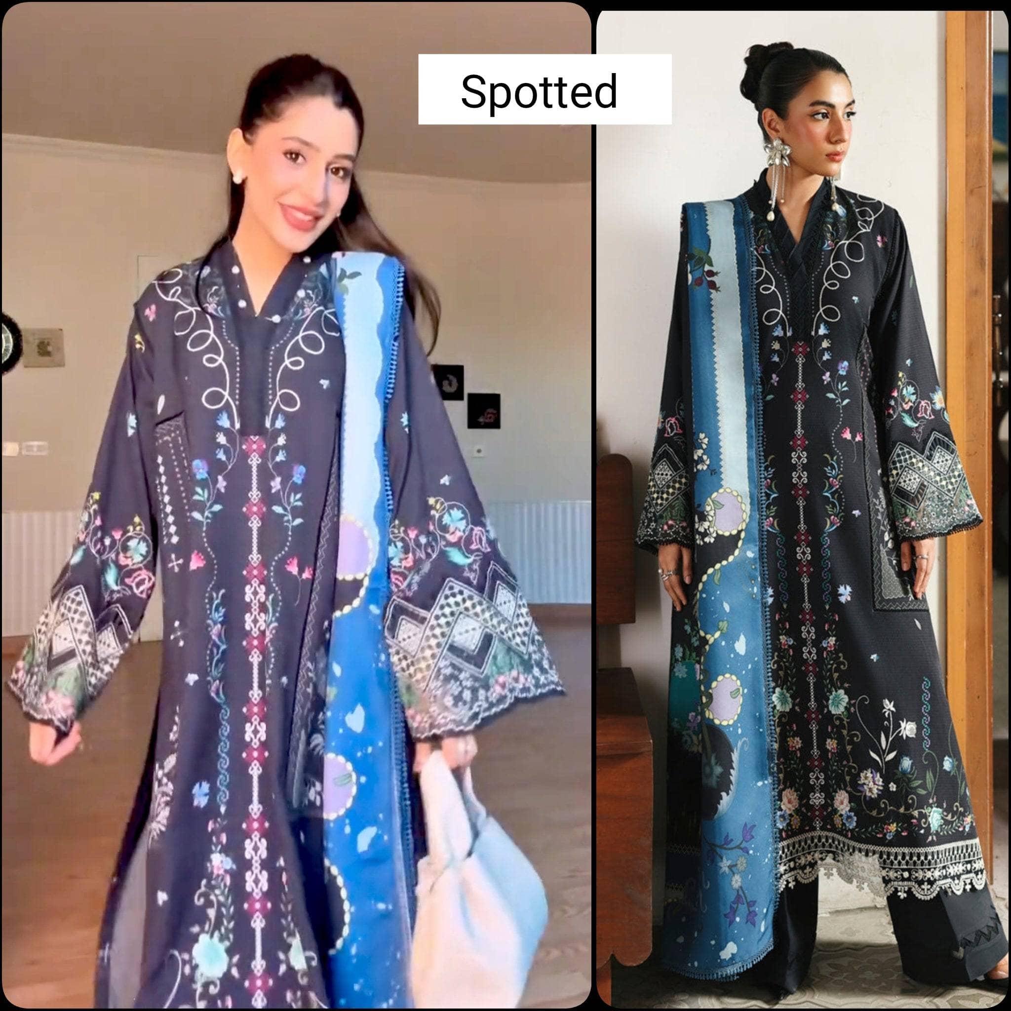 Qalamkar Q Print spotted Spotted in Qalamkar Q Print Fall 25/25/QW-06 (B) SKYE
