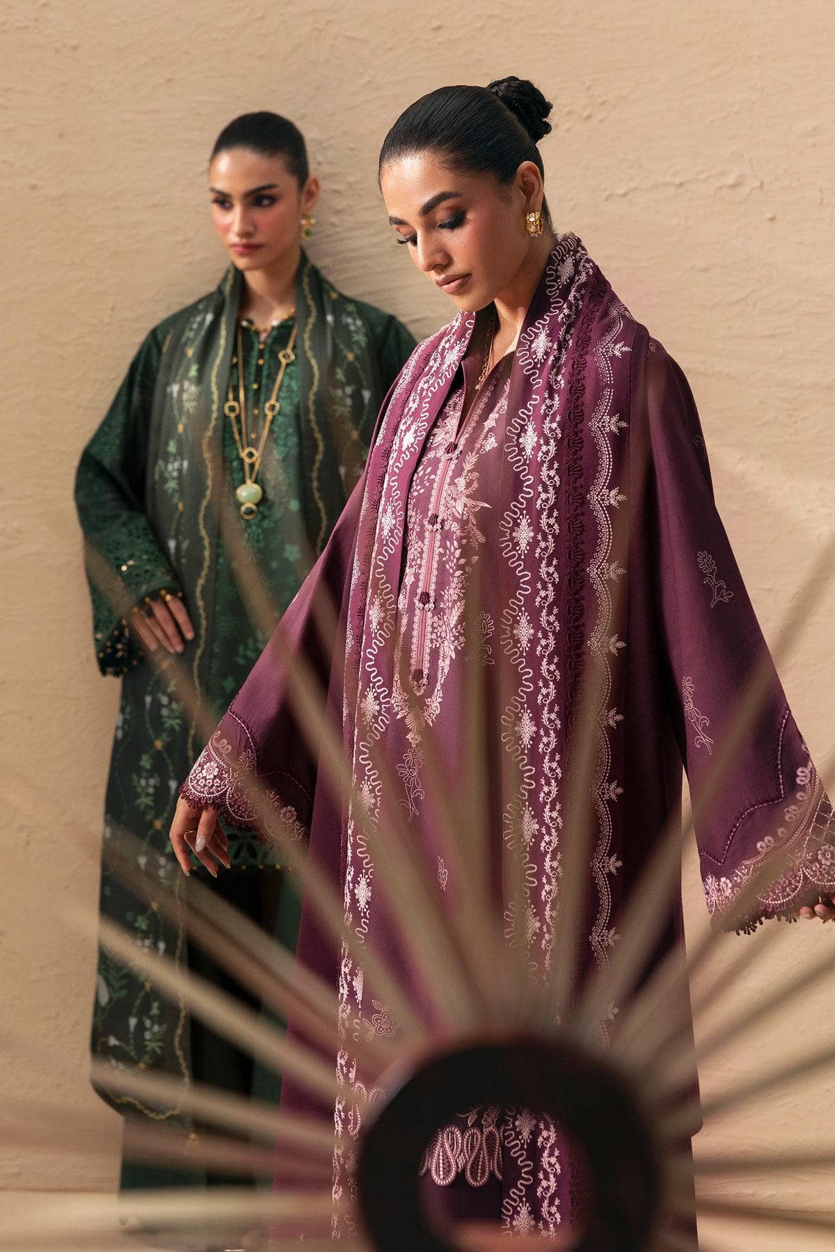 Qalamkar Q Print Winter 26/QPW-02 (B) Veena
