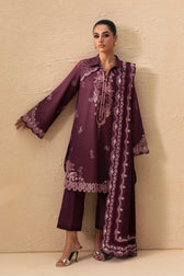 Qalamkar Q Print Winter 26/QPW-02 (B) Veena