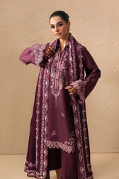 Qalamkar Q Print Winter 26/QPW-02 (B) Veena