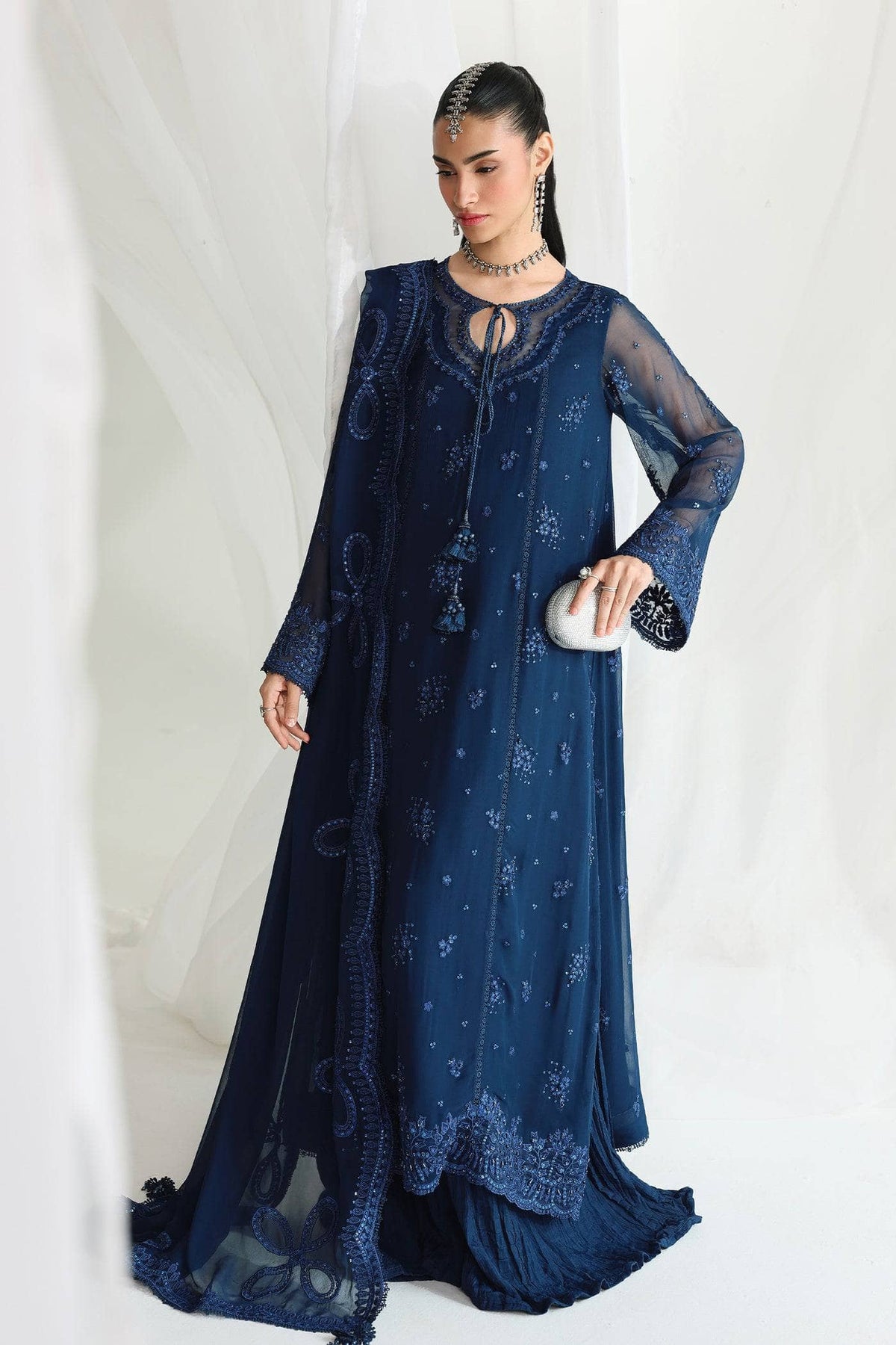 Qalamkar Chiffon Festive Formals 26/QCC-02 SHIREEN