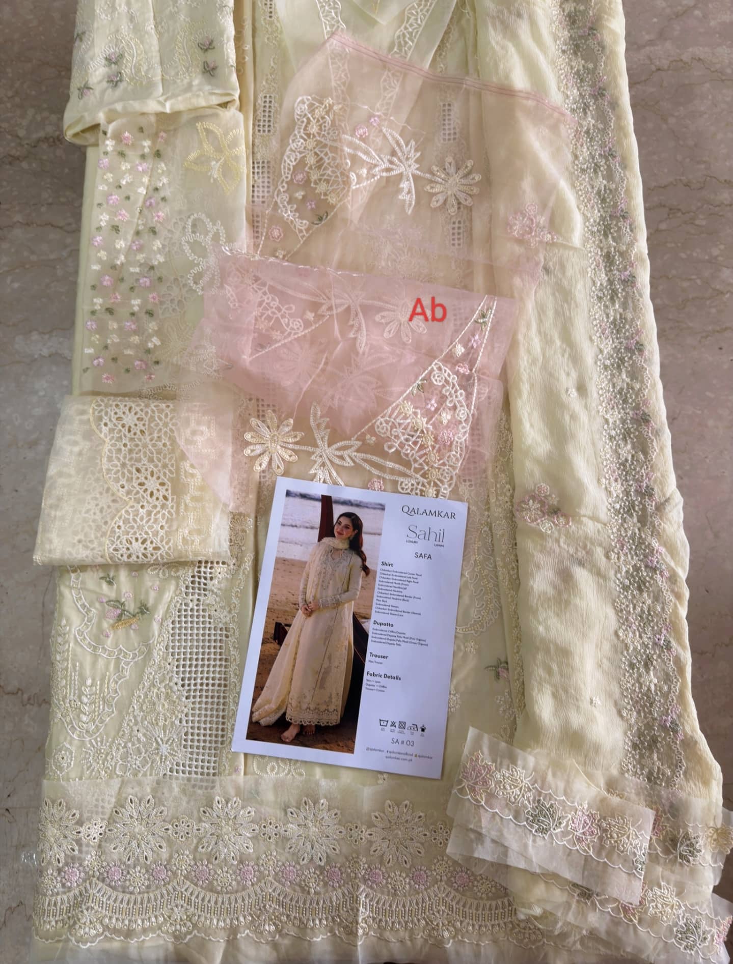 Open Pic/Qalamkar Sahil Luxury Lawn 26/SA-03 SAFA