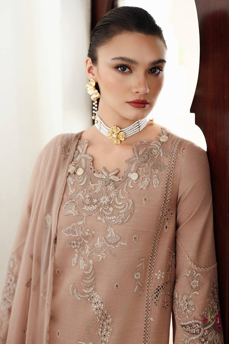 Qalamkar Winter Pakistani Suits Qalamkar Q Line Linen 25/Dusk/KL 14