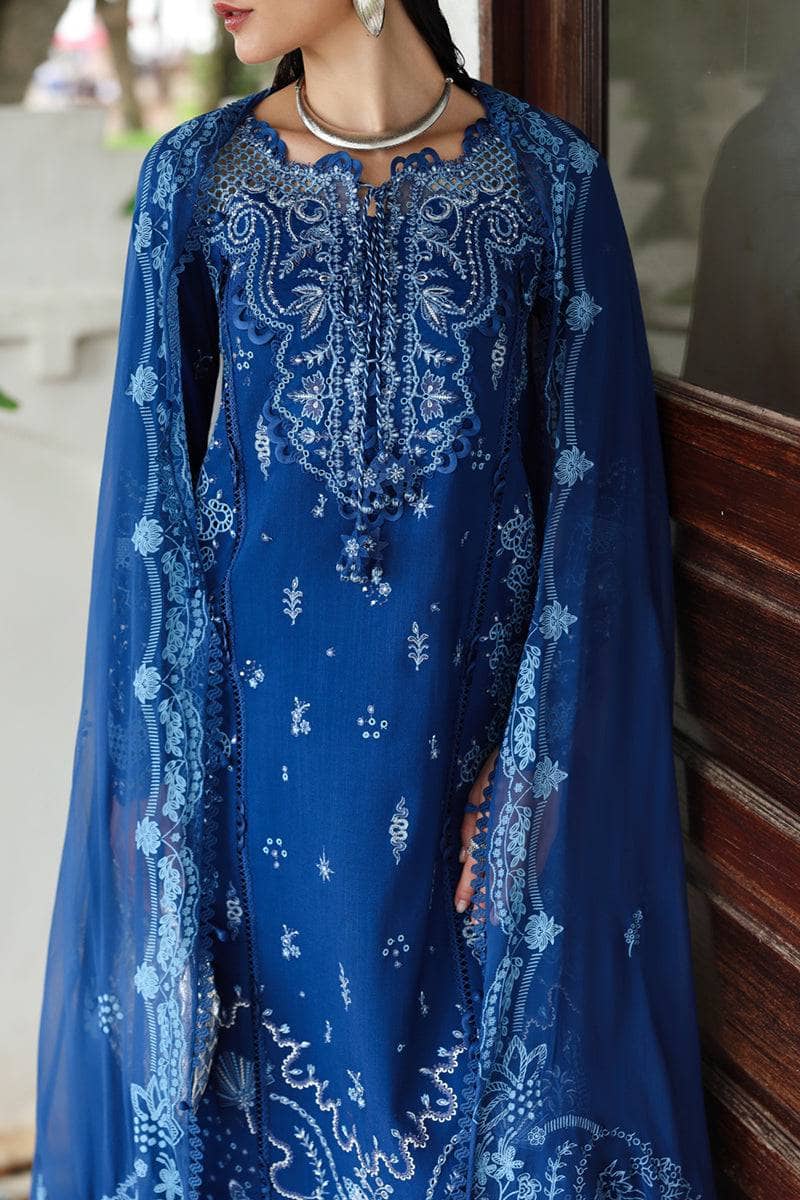 Qalamkar Winter Pakistani Suits Qalamkar Q Line Linen 25/Eclipse/KL 03