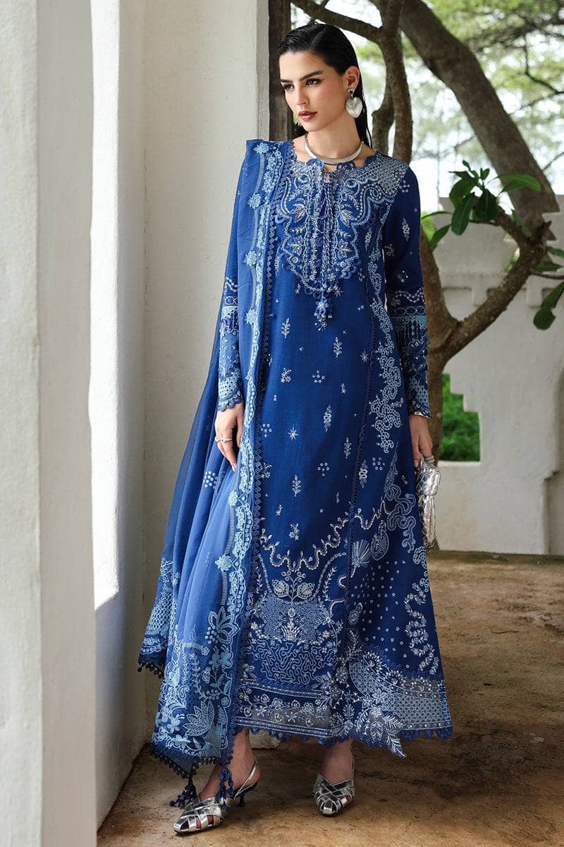 Qalamkar Winter Pakistani Suits Qalamkar Q Line Linen 25/Eclipse/KL 03