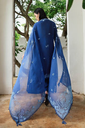 Qalamkar Winter Pakistani Suits Qalamkar Q Line Linen 25/Eclipse/KL 03