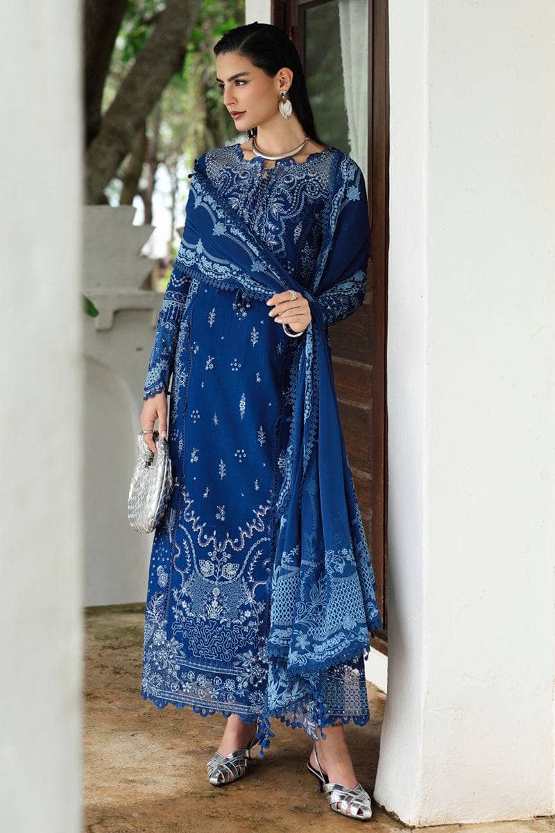 Qalamkar Winter Pakistani Suits Qalamkar Q Line Linen 25/Eclipse/KL 03