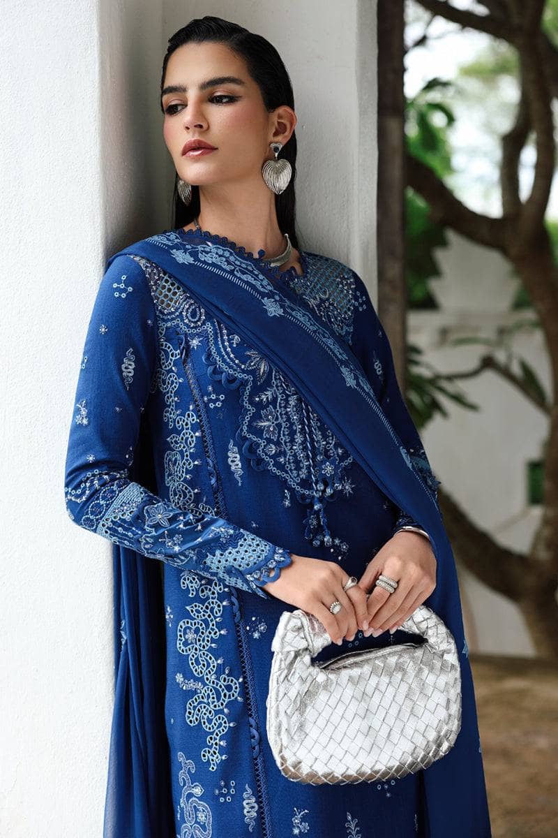 Qalamkar Winter Pakistani Suits Qalamkar Q Line Linen 25/Eclipse/KL 03