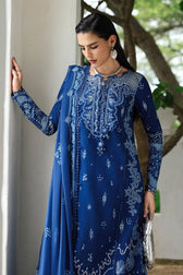 Qalamkar Winter Pakistani Suits Qalamkar Q Line Linen 25/Eclipse/KL 03