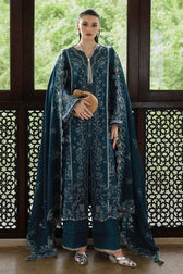 Qalamkar Winter Pakistani Suits Qalamkar Q Line Linen 25/Lush/KL 05