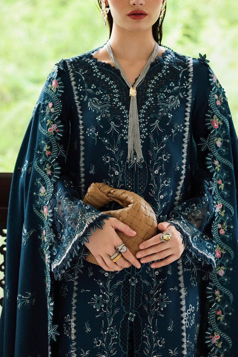 Qalamkar Winter Pakistani Suits Qalamkar Q Line Linen 25/Lush/KL 05