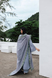 Qalamkar Winter Pakistani Suits Qalamkar Q Line Linen 25/Saahil/KL 13