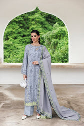 Qalamkar Winter Pakistani Suits Qalamkar Q Line Linen 25/Saahil/KL 13