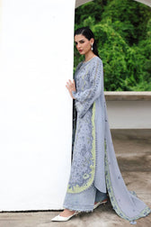 Qalamkar Winter Pakistani Suits Qalamkar Q Line Linen 25/Saahil/KL 13