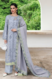Qalamkar Winter Pakistani Suits Qalamkar Q Line Linen 25/Saahil/KL 13