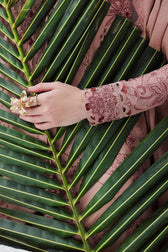 Qalamkar Winter Pakistani Suits Qalamkar Q Line Linen 25/Veil/KL 08