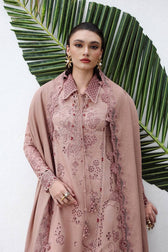 Qalamkar Winter Pakistani Suits Qalamkar Q Line Linen 25/Veil/KL 08