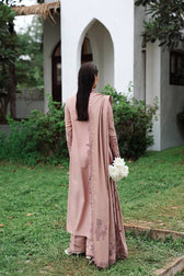 Qalamkar Winter Pakistani Suits Qalamkar Q Line Linen 25/Veil/KL 08