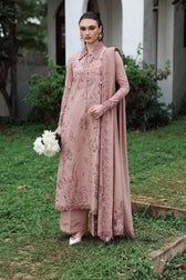 Qalamkar Winter Pakistani Suits Qalamkar Q Line Linen 25/Veil/KL 08
