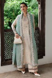 Qalamkar Winter Pakistani Suits Restocked/Qalamkar Q Line Linen 25/Whisper/KL 07