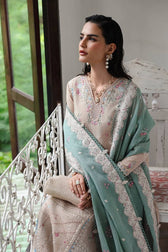 Qalamkar Winter Pakistani Suits Restocked/Qalamkar Q Line Linen 25/Whisper/KL 07