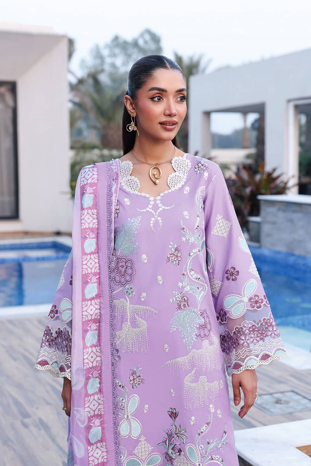 Ramsha Andaz Lawn 26/Z1407/Silk Dupatta