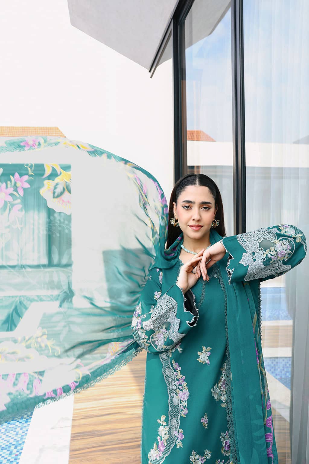 Ramsha Andaz Lawn 26/ Z1410/Chiffon Dupatta