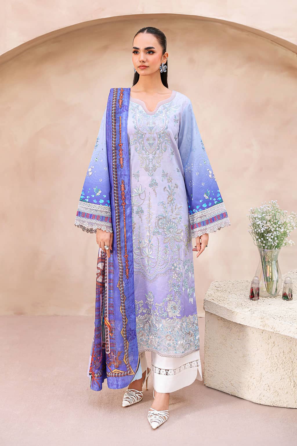 Mashaal Lawn by Ramsha Vol 15/Munark Dupatta L-1505