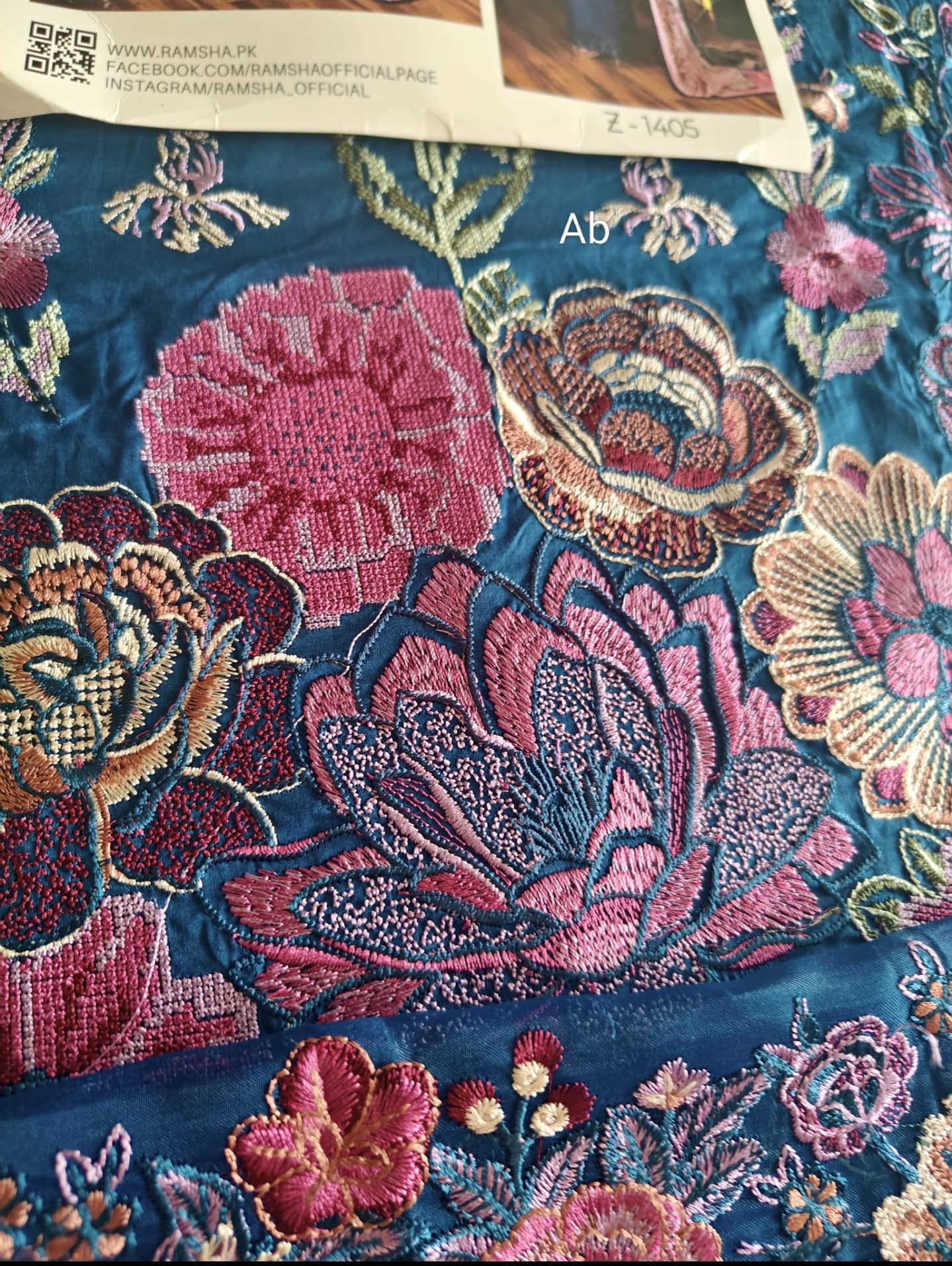 Sale‼️Open Pic/Ramsha Andaz Lawn 26/Z1405/Chiffon Dupatta